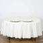 Polyester 108" Round Tablecloth Ivory - Wrinkle-Resistant Table Cover