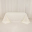 Cotton Blend 90"x132" Rectangle Tablecloth Ivory - Seamless Wrinkle-Resistant Table Cover