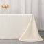 Polyester 90"x132" Rectangle Tablecloth Ivory - Rounded Corners and Seamless Table Cover