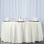 Premium Polyester 108" Round Tablecloth Ivory - Wrinkle-Resistant 220GSM Table Cover