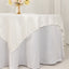 Lamour Satin 72"x72" Table Overlay Square Tablecloth Ivory - Smooth Finish Table Topper