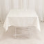 Lamour Satin 54"x54" Square Tablecloth Ivory - Durable & Silk-Like Table Cover