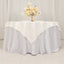 Cotton Blend 70"x70" Table Overlay Square Tablecloth Ivory - Wrinkle-Resistant Fabric Table Topper