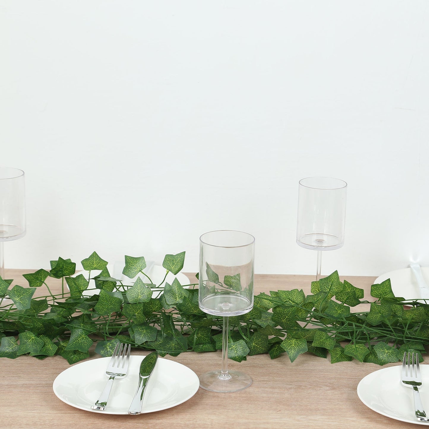 12 Pack 6.5ft Artificial Ivy Leaf Garland - Silk Hanging Vines for Wedding, Party, Garden and Wall Decor