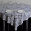 Lace 72"x72" Table Overlay Square Tablecloth White - Victorian Design Table Topper