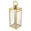 Stainless Steel Candle Lantern Vintage Top Design Gold - Outdoor Metal Patio Lantern Centerpiece 22"