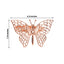 4 Pack Rose Gold Metal Butterfly Napkin Rings, Decorative Laser Cut Cloth Napkin Holders