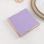 50-Pack Paper Beverage Napkins with Gold Foil Edge Lavender - Disposable 2 Ply Cocktail Napkins for Events 6.5"x6.5"