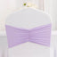 5 Pack Spandex Chair Sashes Lavender Lilac Ruffled Style - Wide Easy to Use Stretch Chair Bands 8"x13"