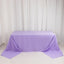 Premium Polyester 90"x156" Rectangle Tablecloth Lavender Lilac - Seamless 220GSM Stain-Resistant Table Cover
