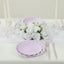 20 Pack Biodegradable Salad Plates in Lavender Lilac â€“ 7" Swirl Scalloped Pastel Color Compostable Bamboo Dessert Plates, Elegant Disposable Tableware