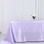 Satin Rectangular 90"x132" Tablecloth Lavender Lilac - Seamless Table Cover