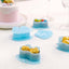 12-Pack Fillable Mini Candy Container in Baby Feet Style Light Blue - Unique Candy Treat Favor Boxes for Baby Shower 3.5"