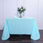 Polyester Square 90"x90" Tablecloth Light Blue - Wrinkle-Resistant & Durable Table Cover