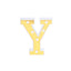 3D Marquee Letter "Y" Warm White 6 LED Lights Gold - Chic Light-Up Decor for Events 6"
