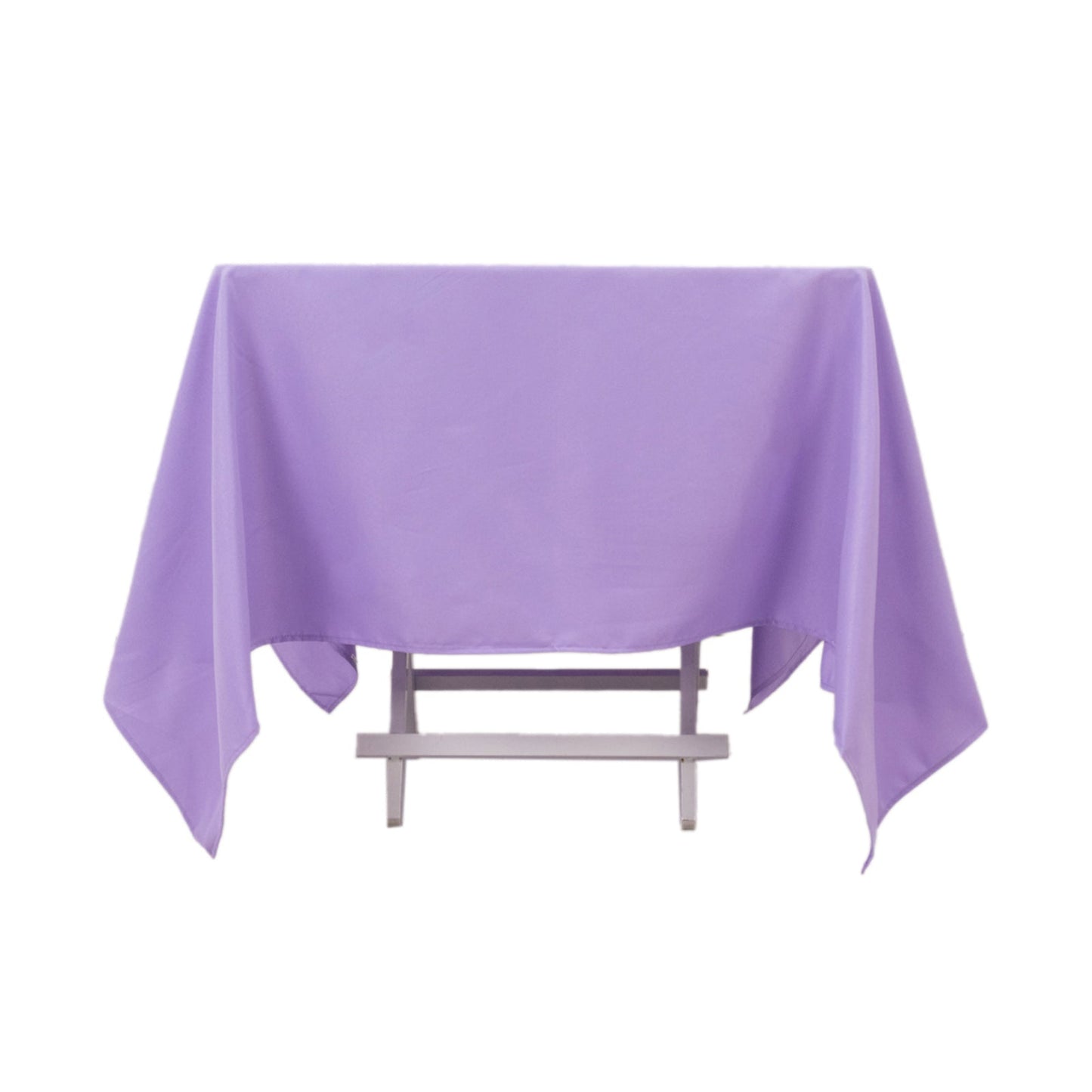 Premium Polyester Square Tablecloth 70"x70" Lavender Lilac 220GSM Wrinkle-Resistant Table Cover