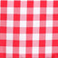Polyester 54"x54" Square Tablecloth White/Red - Checkered Buffalo Plaid Design for Casual Table Settings