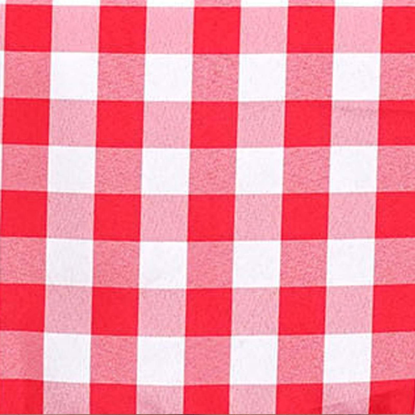 Polyester 54"x54" Square Tablecloth White/Red - Checkered Buffalo Plaid Design for Casual Table Settings
