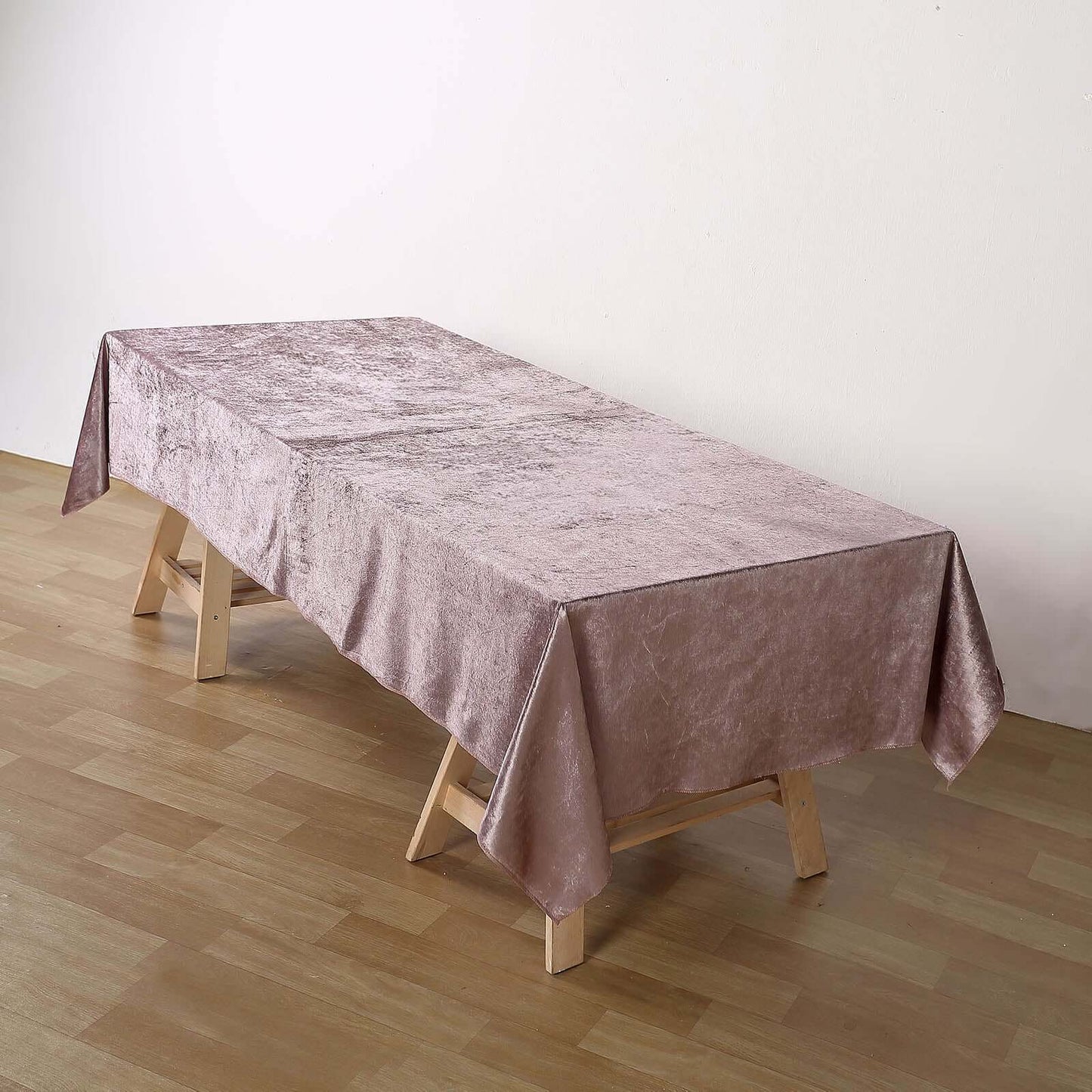 Premium Velvet 60"x102" Rectangle Tablecloth Mauve - Reusable & Soft Table Cover