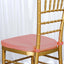 Chiavari Chair Cushion with 1.5" Thick Memory Foam and Ties Dusty Rose - Stylish Removable Cover for Comfort