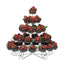 5-Tier Metal Cupcake Stand 15" Silver with 41 Spiral Holders - Space-Saving Non-Chip Finish Dessert Display Tower Tray for Parties & Buffets