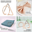 4 Pack Gold Geometric Metal Napkin Rings, Modern Nordic Napkin Holder Stands