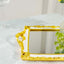 Resin Mirrored Rectangle Serving Tray 15"x10" in White with Gold Baroque Design, Stylish Decorative Vanity Tray Centerpiece