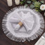 4-Pack Placemats Fringe Edge Design White Jute Round - Rustic Boho Chic Burlap Table Decor 16"