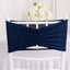 5 Pack Spandex Chair Sashes Navy Blue Ruffled Style - Wide Easy to Use Stretch Chair Bands 8"x13"