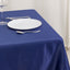 Lamour Satin 54"x54" Table Overlay Square Tablecloth Navy Blue - Durable & Silk-Like Table Cover