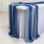 20-Pack 9ft Sheer Table Runners â€“ Navy Blue/Dusty Blue Shimmer Sheer Drapes, Wrinkle-Free