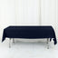 Cotton Blend 60"x102" Rectangle Tablecloth Navy Blue - Wrinkle-Resistant Table Cover