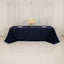 Cotton Blend 90"x156" Rectangle Tablecloth Navy Blue - Seamless Wrinkle-Resistant Table Cover