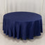Lamour Satin 108" Round Tablecloth Navy Blue - Durable & Silk-Like Table Cover