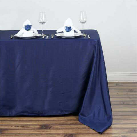 Polyester 50"x120" Rectangle Tablecloth Navy Blue - Wrinkle-Resistant Table Cover