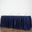 Polyester 21ft Table Skirt Navy Blue - Classic Pleated Design
