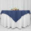 Premium Polyester 54"x54" Table Overlay Square Tablecloth Navy Blue - Stain and Wrinkle-Resistant 220GSM Table Topper