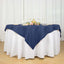 Premium Polyester 70"x70" Table Overlay Square Tablecloth Navy Blue 220GSM Wrinkle-Resistant Table Cover