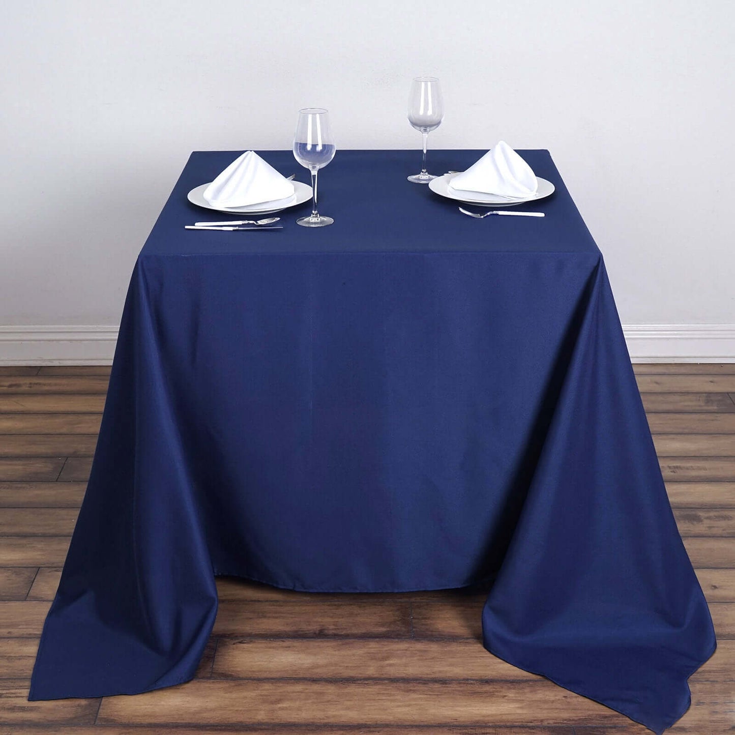 Polyester Square 70"x70" Tablecloth Navy Blue - Wrinkle-Resistant & Durable Table Cover