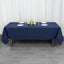 Fire Retardant Premium Polyester 60"x102" Rectangular Tablecloth Navy Blue - High-Performance Table Cover