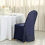 Polyester Slip On Banquet Chair Covers Navy Blue - Stain-Resistant Reusable Durable Fabric