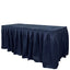 Polyester 17ft Table Skirt Navy Blue - Classic Pleated Design