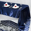 Satin Rectangular 60"x126" Tablecloth Navy Blue - Smooth and Lustrous Table Cover