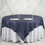 Sequin 90"x90" Table Overlay Square Tablecloth Navy Blue - Sparkly Table Cover