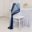 20-Pack Sheer Chair Drape Decor in Navy Blue and Dusty Blue â€“ 9ft Shimmer Sash, Wrinkle-Free