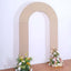 8ft Nude Spandex Fitted Open Arch Wedding Arch Cover, Double-Sided U-Shaped Backdrop Slipcover