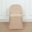 10 Pack Polyester Chair Covers for Folding Chairs Nude - Wrinkle-Free Stain-Resistant Slip-On Slipcovers