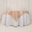 Lamour Satin 54"x54" Table Overlay Square Tablecloth Nude - Durable & Silk-Like Table Cover