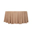 Lamour Satin 120" Round Tablecloth Nude - Seamless Table Cover with Soft Tempered Sheen