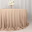 Scuba Round 132" Tablecloth Nude - Wrinkle Free & Stain Resistant Seamless Table Cover